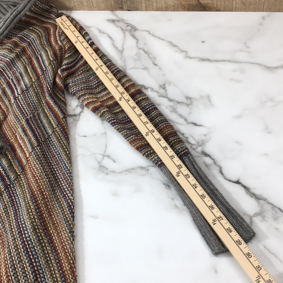 Jeans By Buffalo Gray Tan Knit Cardigan Sweater Womens Small Open Front Acrylic - Picture 9 of 10